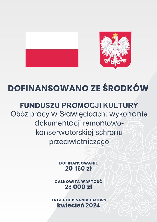 Obóz pracy w Sławięcicach: wykonanie dokumentacji remontowo-konserwatorskiej schronu przeciwlotniczego