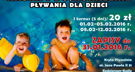 Plakat Nauka i doskonalenie pływania dla dzieci