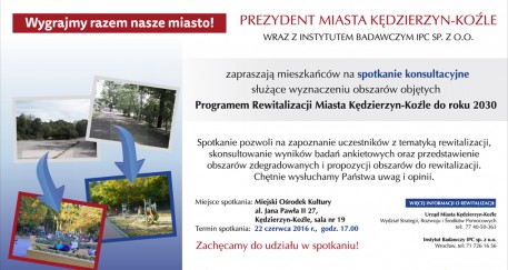 Program rewitalizacji – zapraszamy na konsultacje