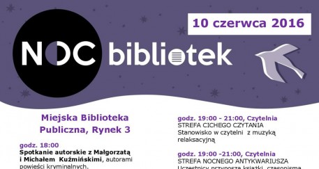 Noc Bibliotek – zmiany w programie