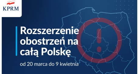 Od 20 marca rozszerzone zasady bezpieczeństwa w całej Polsce